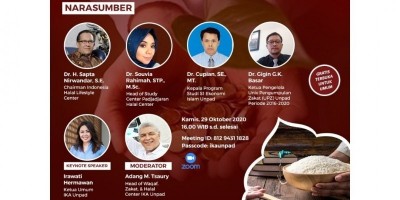 Webinar Peranan Alumni Unpad dalam Peningkatan Literasi Wakaf Zakat dan Jaminan Sosial Produk Hala di Masyarakat